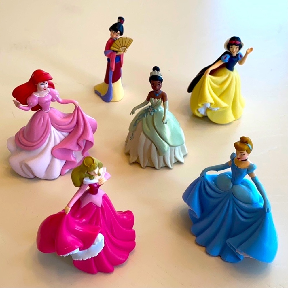 Disney Princess 6-Piece Figurine Set Ariel, Tiana